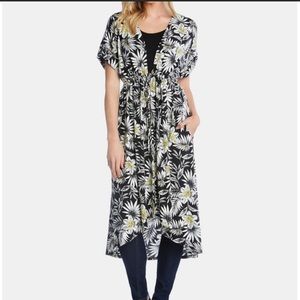 NWOT Karen Kane Printed Drawstring Duster